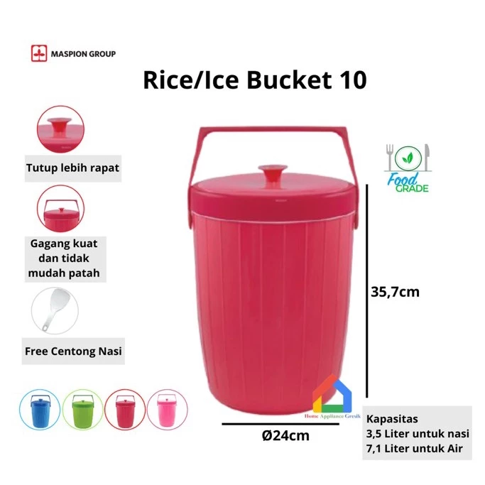 Maspion Termos Es/Nasi (Panas/Dingin) / Rice/Ice Maspion Bucket USA 10