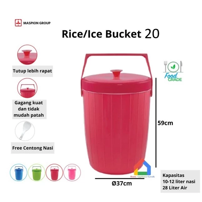 Maspion Termos Es/Nasi (Panas/Dingin) / Rice/Ice Maspion Bucket USA 20