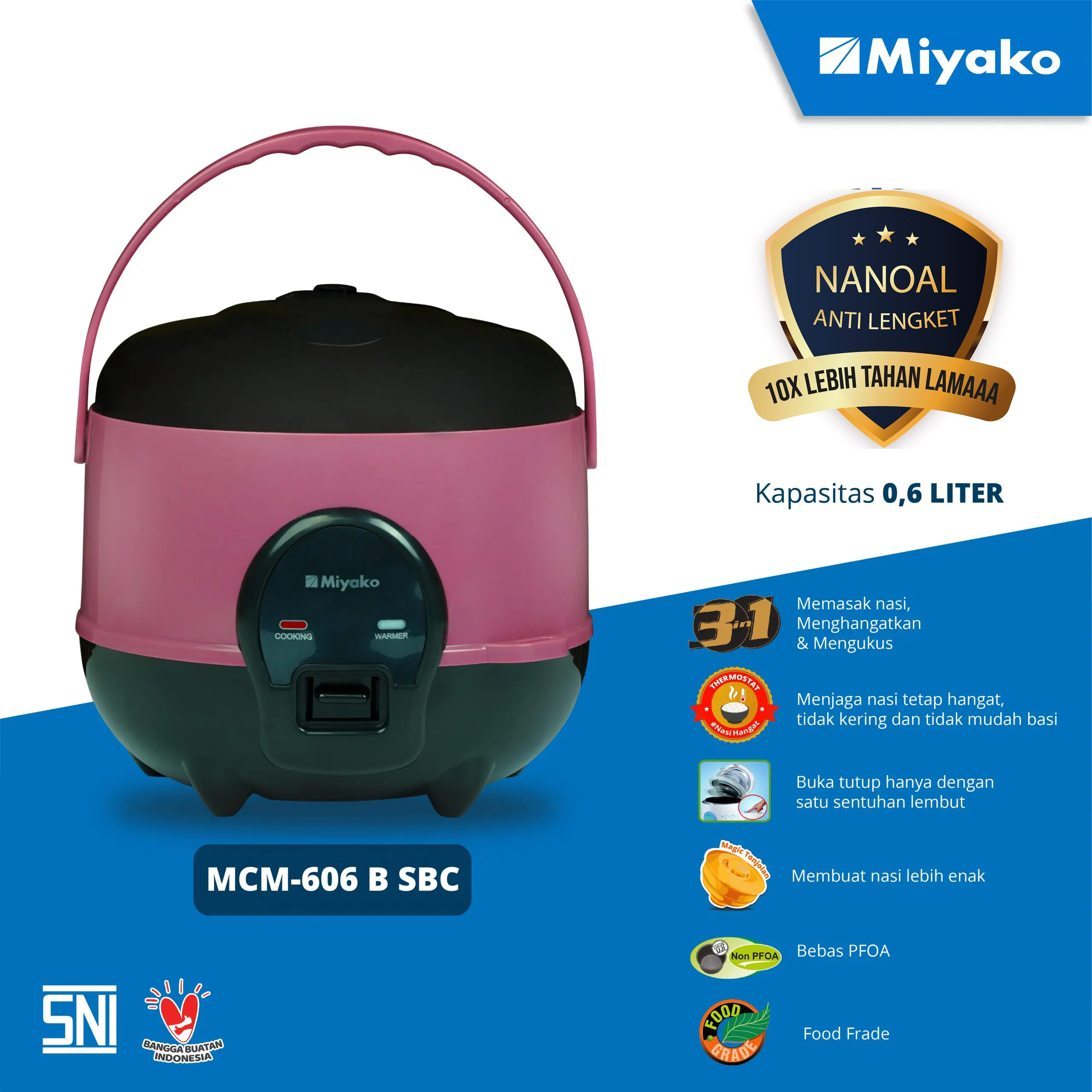 Magic Com Miyako MCM 606 SBC Nanoal (0,6 L)