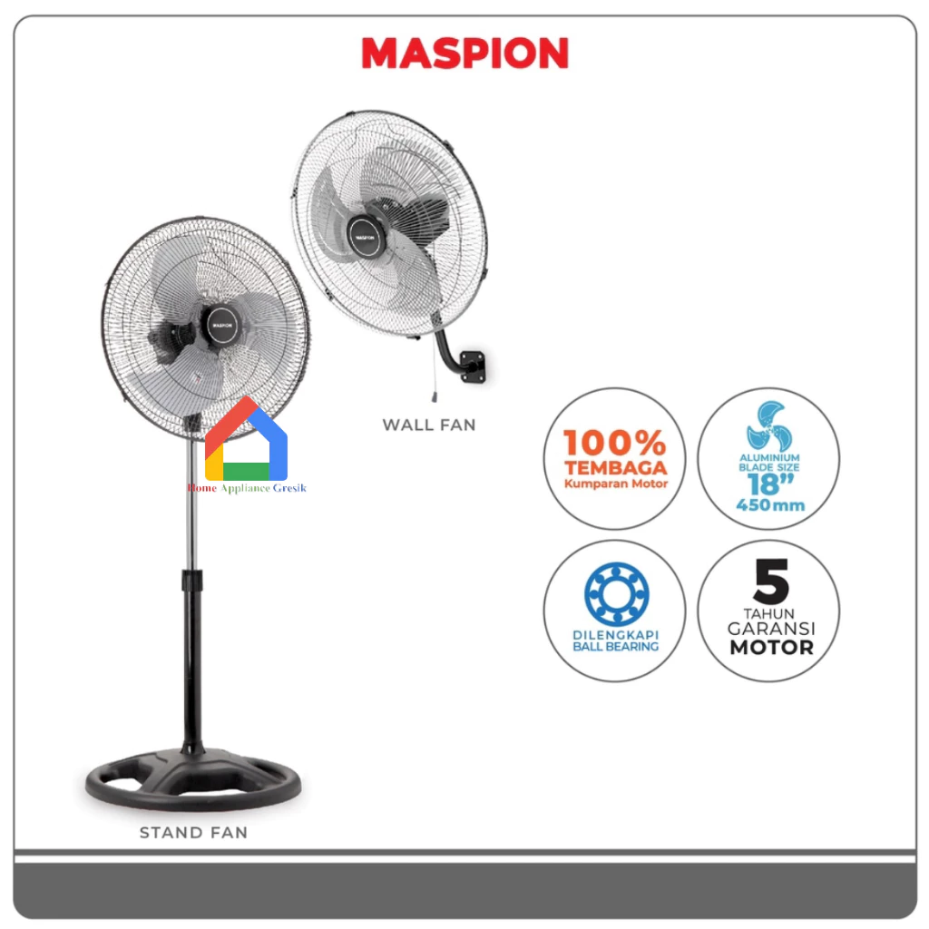 Kipas Angin Power Fan Maspion PW 453 2 in 1 (18 Inch)