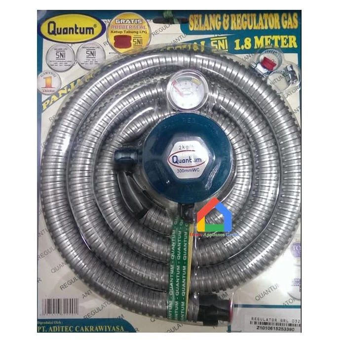 Selang dan Regulator Gas LPG Quantum QRL032 / Quantum Selang Regulator QRL032